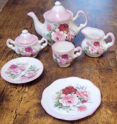 Vintage Harrods Fine Bone China Miniatur Teeservice komplett Made in England - Bild 18 von 22