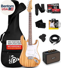 Electric Guitar and Amp Kit - Full Size 39" Complete Starter Kit with Wearable B