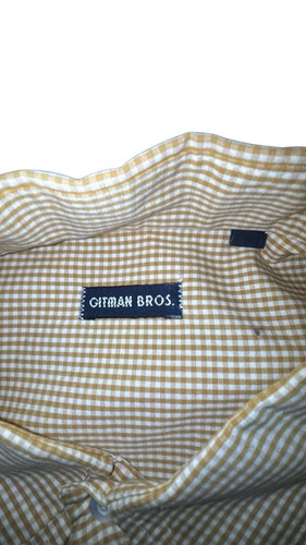 Gitman Bros. Small Check Button-Down Hemd Herren XL Gold/Gelb - Bild 2 von 8