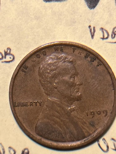 (1) 1909 VDB 09VDB Lincoln Wheat Penny - Fine Very Fine + Buyer grade #466ABC