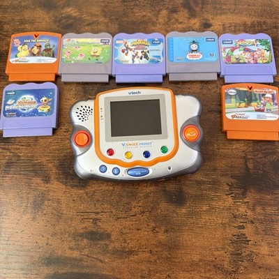 VTech V.Smile Pocket Learning System with 7 Game Cartridges Tested Works