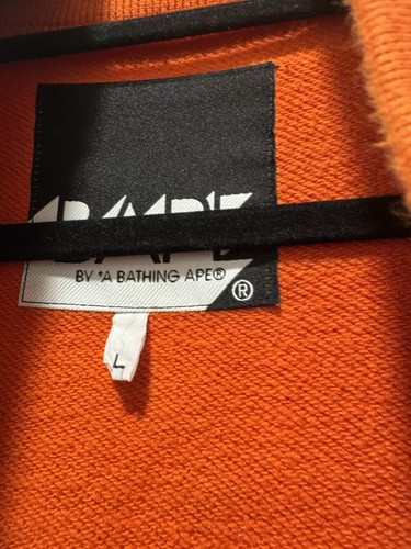Orange A Bathing Ape BAPE Sta OG Varsity Jacket Size L, from NIGO era - Picture 4 of 11
