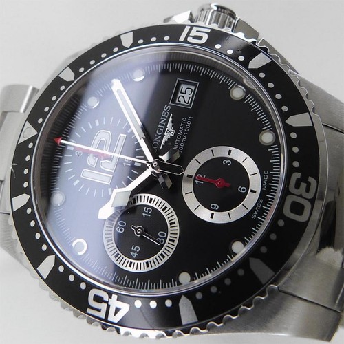 Longines Uhr L3.644.4 Hydro Conquest Chronograph Automatik 41mm SS schwarzes Zifferblatt - Bild 6 von 6