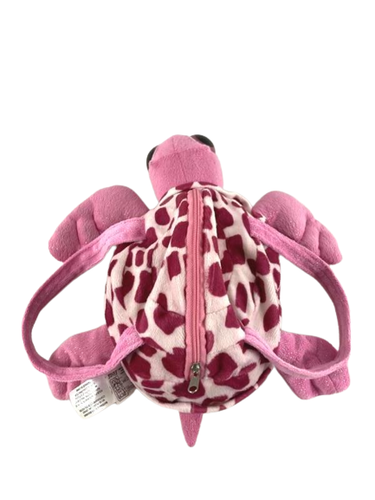 Fiesta Pink Turtle Purse Girls Bag with Metallic Accents & Zip Closure - Picture 4 of 5