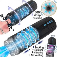 Automatic Masturbator Thrusting Sucking Vibrating Heating Male Stroker Sex Toys