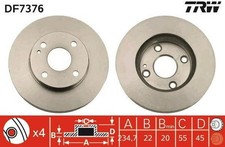2x TRW Bremsscheiben Vorne für MAZDA 323 P V (BA) FAMILIA V (BA) 235mm