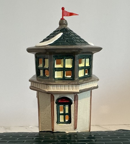 Dept 56 Snow Village Airport handbemalte Keramik ZURÜCKGENOMMEN Vintage mit Box - Bild 2 von 23