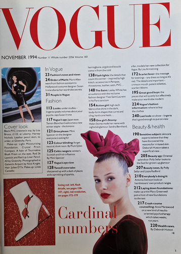 VOGUE UK November 1994 LINDA EVANGELISTA Amber Valletta BRIDGET HALL @ EX+ - Imagen 5 de 13