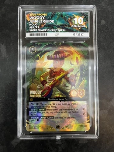 Woody Jungle Guide 54/P3 Foil Lorcana Store Championship Top 8 Promo ACE 10