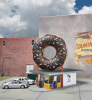 Tienda de donas Walthers Cornerstone 933-3768 escala HO agujero en uno -- Kit - Imagen 1 de 1