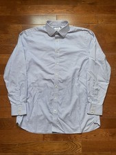 Charles Tyrwhitt Slim Fit Egyptian Cotton Shirt 16.5-35 Blue White Check Button