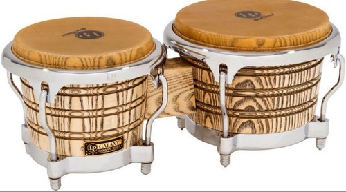 Latin Percussion Galaxy Giovanni Signature Bongos - Natural/Chrome