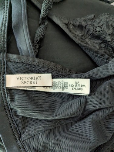Victoria's Secret Women's Medium Front-close Bralette Black Daisy Lace 111 - Picture 9 of 12
