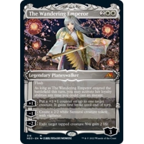 The Wandering Emperor (showcase) M/NM Magic MTG Kamigawa: Neon Dynasty - Picture 1 of 1