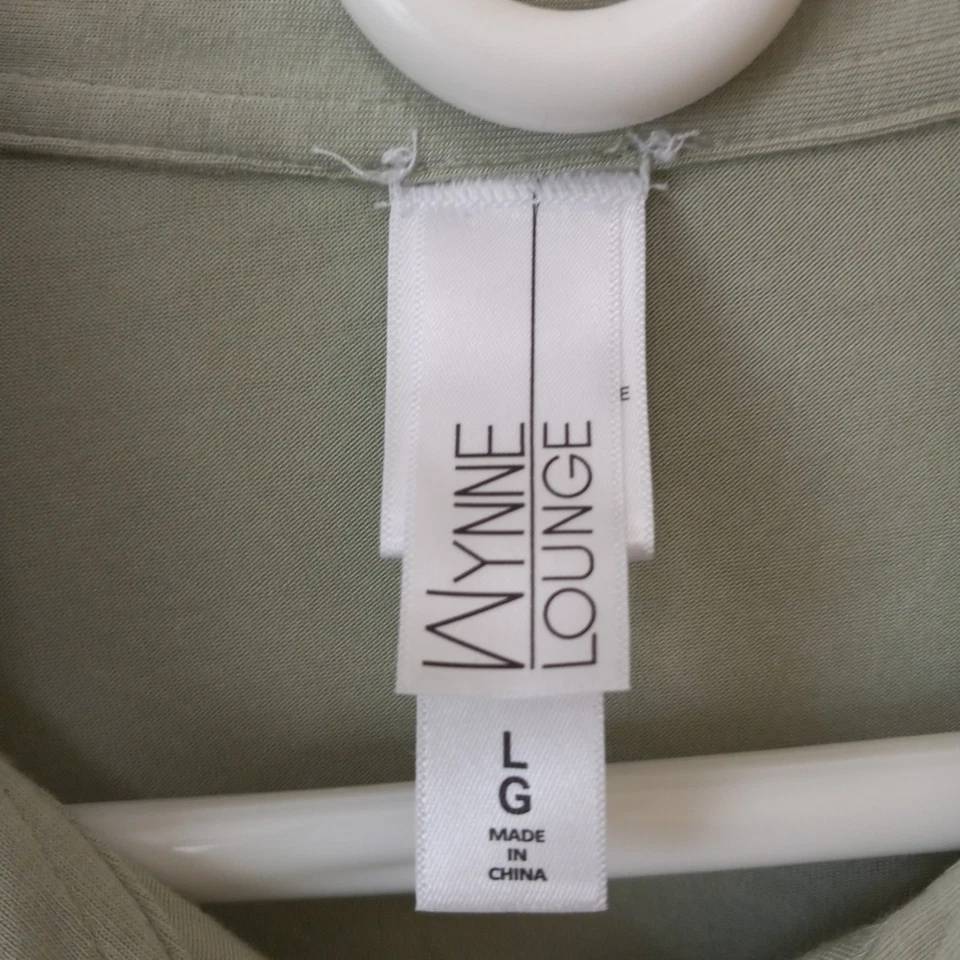 Camiseta deportiva de viscosa con botones informal carrera boho MARLA WYNNE Lounge para mujer talla L Foto 2 de 4