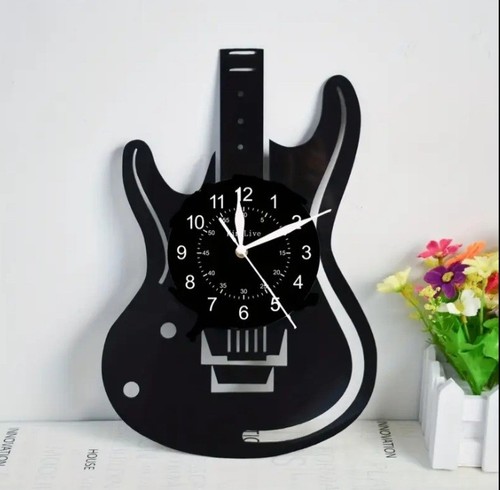 Music Vinyl Record Wall Clock,Music Room Decoration,Music Theme Wall Clock Led - Picture 2 of 2