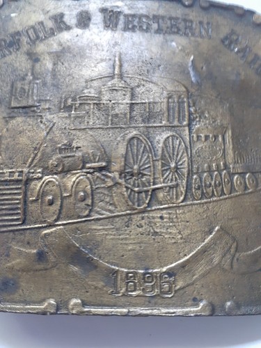 Vintage Norfolk & Western Railway Belt Buckle Railroad 1896? - Bild 4 von 6