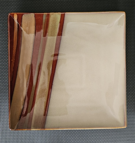 3 Vintage Sango Stoneware Avanti Brown Square 4722 Dinner Plates 11-1/8" FREESHP - Picture 2 of 11