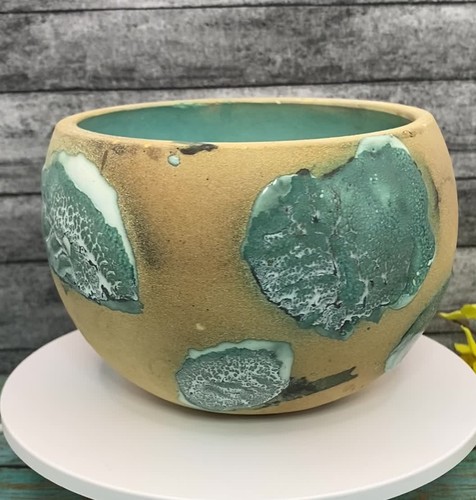 Vintage Painted Desert Pottery Bowl Display Dish Southwest Art 3.5 H 4 W Decor - Video 1 of 1