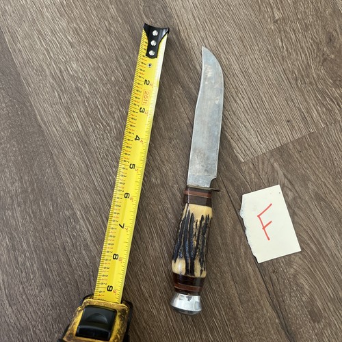 Vintage Whitby Stag Horn Handle Knife made in Solingen Germany With Sheath "NICE - Picture 3 of 11