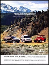 2002 Jeep Grand Cherokee Liberty Vintage Advertisement Print Art Car Ad J62