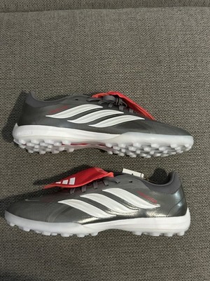 Adidas Predator Pro FT TF Mens 10.5 Soccer Turf Cleats Iron Metallic w/o Box