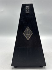 Wittner Wood Key Wound Metronome High Black Finish 845 Midnight Meadow W Germany
