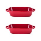  2 Count Backblech Aus Keramik Auflaufform Zum Backen Brotbackschale Obstteller