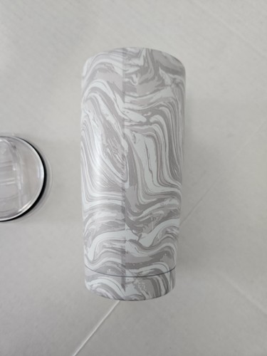 Steve Madden Marbled Stainless Steel Insulated Tumbler Cup & Lid - Picture 5 of 6