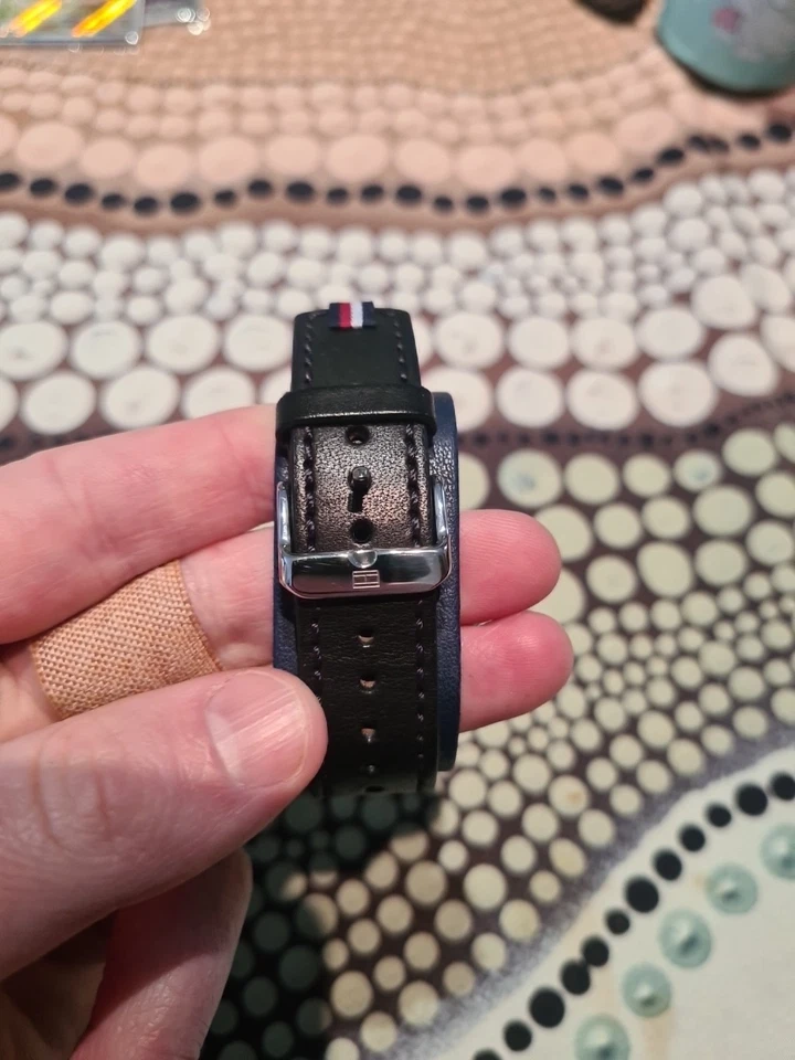 Tommy Hilfiger Watch Ashton 1791741 Quartz Black Leather Strap Excellent... - image 4 of 4