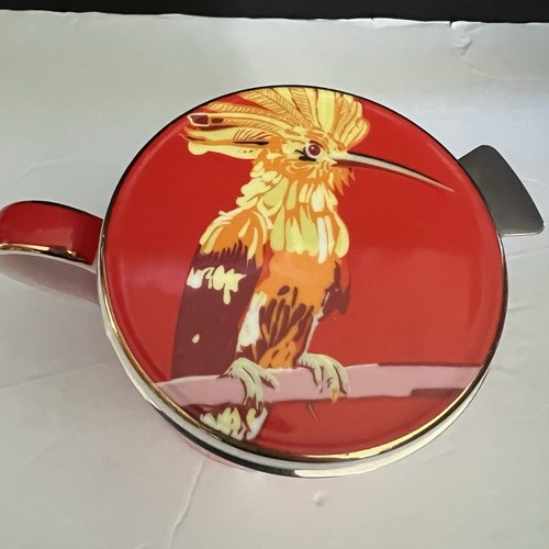 T2 Tea Parrots Mug with Stainless Steel Infuser Gold Trim - Picture 9 of 21