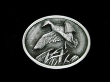 UD13120 NOS VINTAGE 1984  DUCK  ART COMMEMORATIVE BERGAMOT BELT BUCKLE