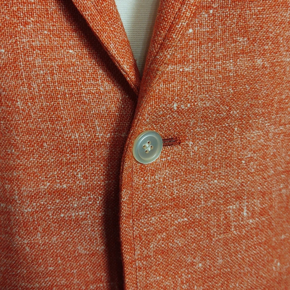 VTG 50s 60s Brooks Brothers Tweed Blazer Jacket Men's Size L 42 Orange EUC - Image 4 of 4