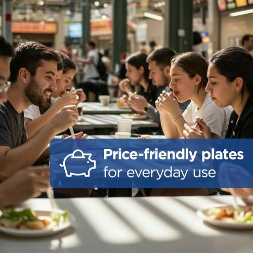 Dixie Basic 8.5" Disposable Paper Plates, White, 500 Count - Picture 9 of 11