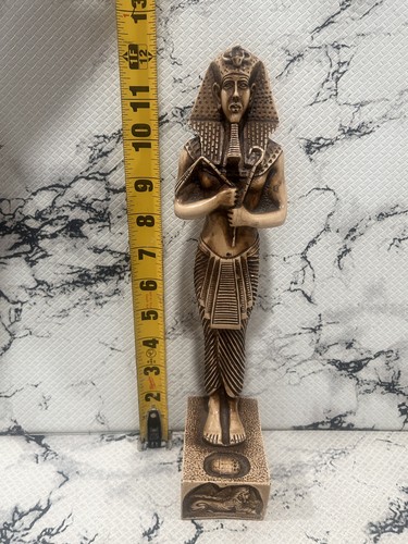 Carved Akhenaten Ancient Egyptian Pharaoh Statue - Picture 9 of 11