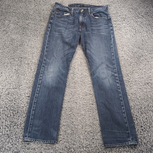 Polo Ralph Lauren Jeans Herren 32x32 Blau Straight Leg Distressed Denim Freizeit - Bild 3 von 9