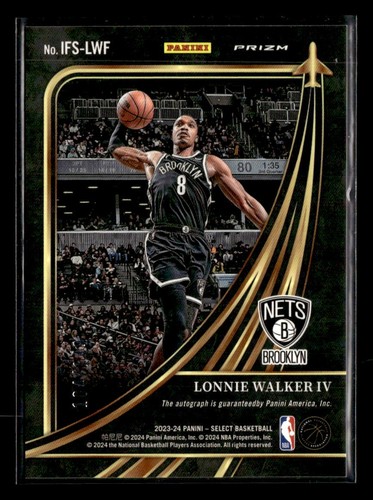 2022-23 Select #IFS-LWK Lonnie Walker IV In Flight Signatures Silver /149 - Picture 2 of 2