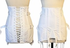 Vintage White corset girdle with garters, Lace Up,Never Worn,1960s 1970s,Sears