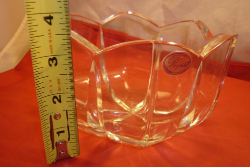 ROGASKA  SIGNED CRYSTAL CANDY DISH BOWL YUGOSLAVIA - Picture 2 of 8