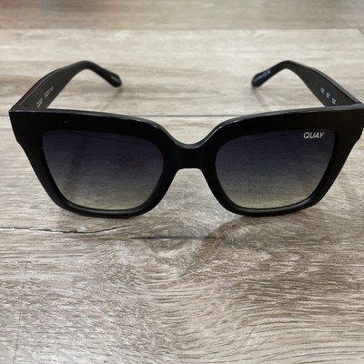 QUAY ICY BLACK SUNGLASSES 52-21-145