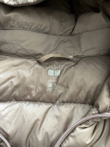 UNIQLO Ultra Light Beige Down Puffer Coat Packable | Size S AU8-10 - Picture 7 of 15