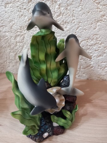 Dekorative Skulptur - 3 D - Delphine - Unterwasserwelt - Dekofigur - Bild 2 von 8