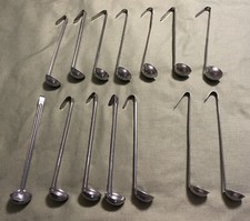 (LOT OF 14) STAINLESS STEEL LADLES (12) 1oz & (2) 1/2 ounce MADE IN INDIA NSF