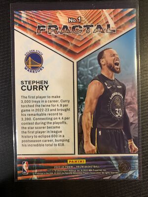 STEPHEN CURRY 2023-24 PANINI PRIZM FRACTAL SP #1 WARRIORS FREE 