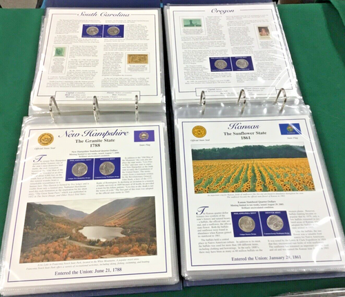 PCS Statehood Quarters Collection Vol 1 &2 Complete All 50 States P&D Quarters + - Picture 10 of 24