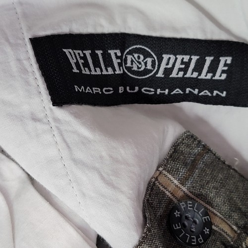 PELLE PELLE MARC BUCHANAN SHORTS MENS 32W X 9L BROWN PLAID POCKETS COTTON  - Picture 4 of 11