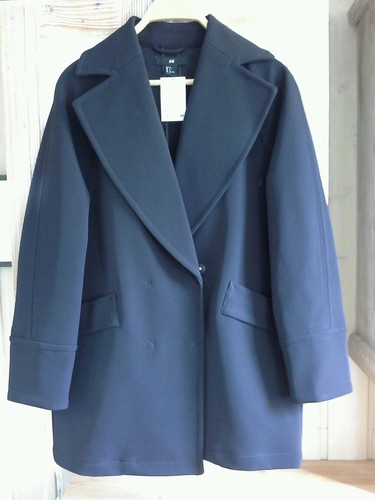 H &M Mantel/ Kurzmantel/ Jacke Gr. 34 Schwarzblau Stilvoll Edel NEU - Bild 11 von 11