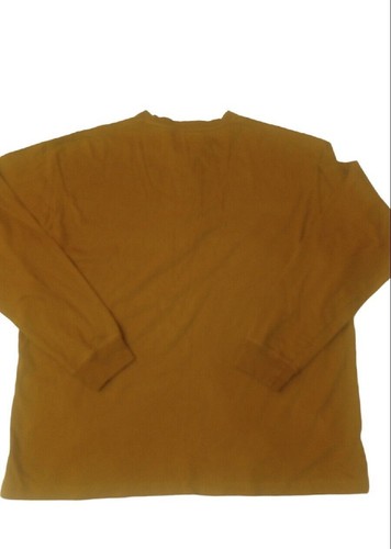 Cabelas Shirt Men's Sz Large Long Sleeved Brown Crew Neck Top Buttons Hike - Picture 2 of 8