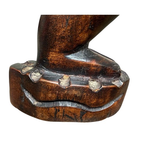 Statuina danza Adowa scultura legno intagliato a mano ballerina tribale donna africana 12" - Foto 10 di 14