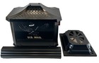 Architectural Mailbox Pedestal Locking Large Black Mailbox& Post Combo PED00BAM